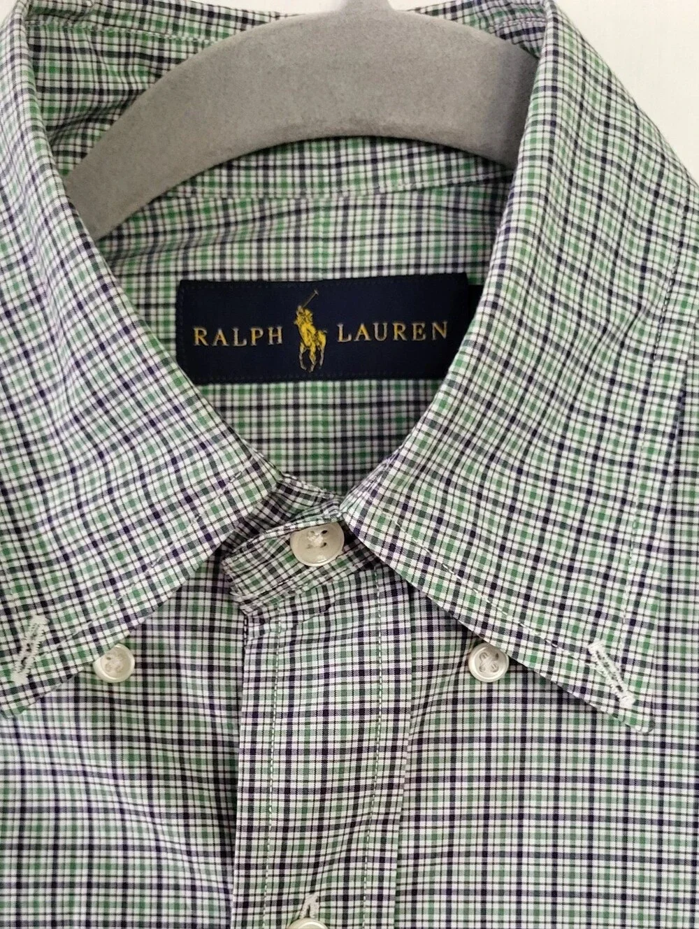 Ralph Lauren Boys Plaid Button Down Long Sleeve Cotton Shirt